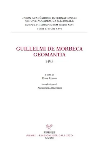Guillelmi de Morbeca Geomantia. I-IV,4 Scelto Dai Clienti