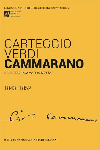 Acquista Ora Carteggio Verdi-Cammarano 1843-1852