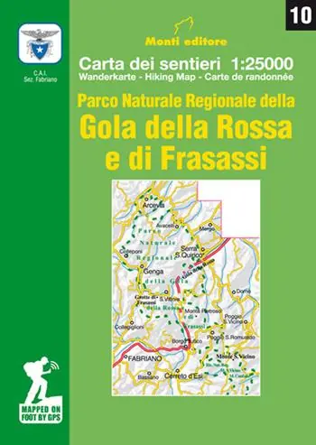 Parco naturale regionale della Gola della Rossa e di Frasassi. Cartina dei sentieri. Scala 1 25.000. Ediz. italiana, inglese e francese Non Perdere