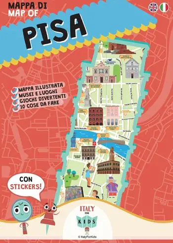 Mappa di Pisa illustrata. Con adesivi. Ediz. bilingue Ultimissimo Modello