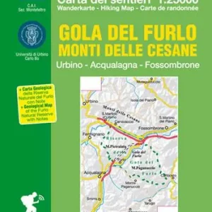 Non Perdere Gola del Furlo. Monti delle Cesane. Urbino, Acqualagne, Fossombrone. Carta dei sentieri 1 25.000. Ediz. italiana, inglese, francese e tedesca