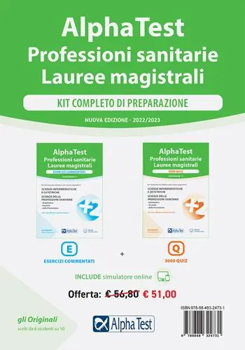 Alpha Test. Professioni sanitarie. Lauree magistrali. Kit Esercizi commentati-3000 quiz. Con software di simulazione Esclusivo