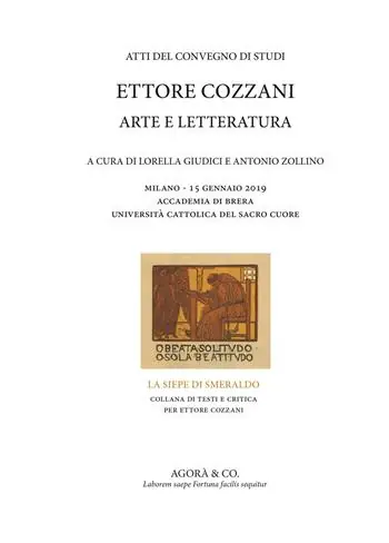 Ultimissimo Modello Ettore Cozzani. Arte e letteratura. Atti del Convegno di studi (Milano, 15 gennaio 2019)