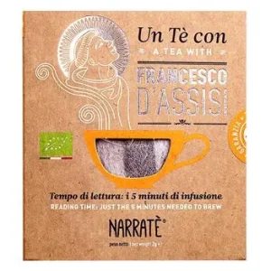 Un tè con Francesco d‘Assisi. A tea with Francesco d‘Assisi. Con Filtro di tè con blend ispirato al Cantico delle Creature Esclusivo