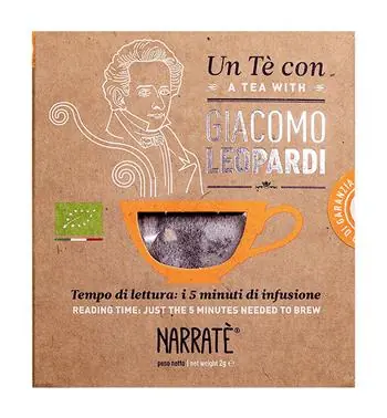 Un tè con Giacomo Leopardi. A tea with Giacomo Leopardi. Con Filtro di tè con blend ispirato a Giacomo Leopardi Quantità Limitata