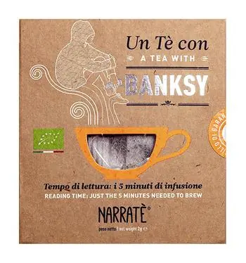 A Buon Prezzo Un tè con Banksy. A tea with Banksy. Con Filtro di tè blu con blend ispirato a Banksy