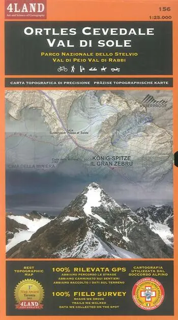 Non Perdere Ortles Cevedale Val di Sole. Parco nazionale dello Stelvio, Val di Peo, Val di Rabbi. Carta escursionistica 1 25.000. Ediz. italiana, inglese e tedesca