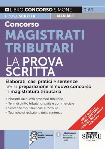 Saldi Concorso magistrati tributari. La prova scritta. Con aggiornamento online
