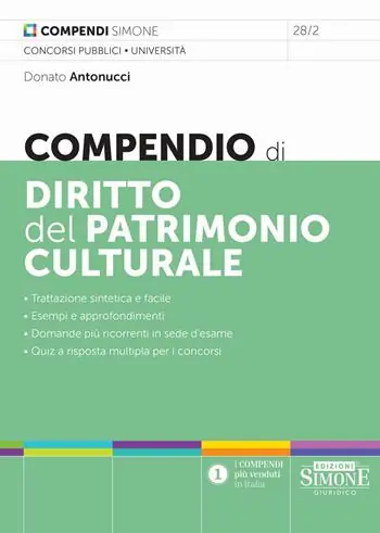 Prezzo Conveniente Compendio di diritto del patrimonio culturale