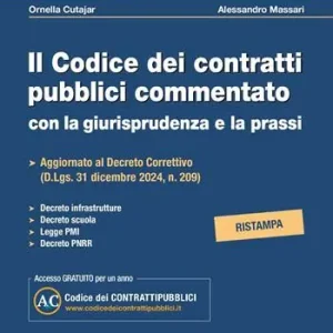 Acquista Ora Il codice dei contratti pubblici commentato con la giurisprudenza e la prassi. Aggiornato al Decreto Correttivo (D.Lgs. 31 dicembre 2024, n. 209). Decreto infrastrutture. Decreto scuola. Legge PMI. Decreto PNRR. Con Contenuto digitale per accesso online