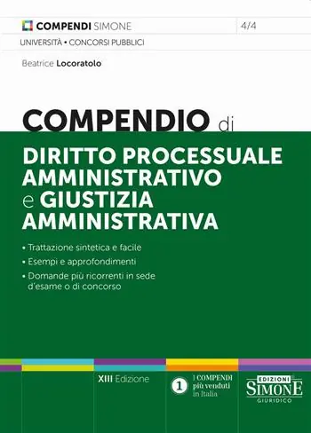 Sconto Compendio di diritto processuale amministrativo e giustizia amministrativa
