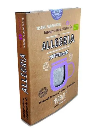 Allegria. Integratore letterario di tisane filosofiche Narratherapy. Con filtro artigianale di tisana biologica officinale made in Italy Occasione