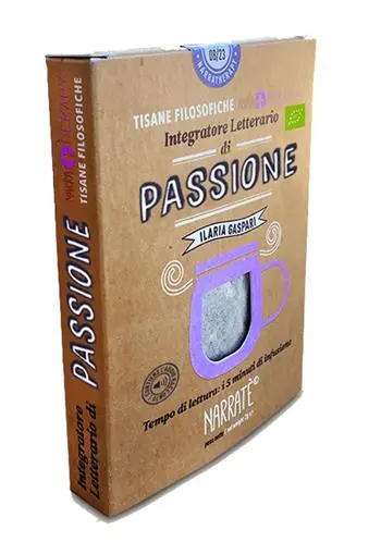 Prezzo Ridotto Passione. Integratore letterario di tisane filosofiche Narratherapy. Con filtro artigianale di tisana biologica officinale made in Italy