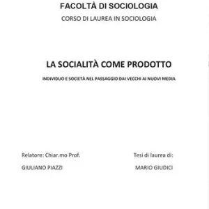 La socialità come prodotto Sconto