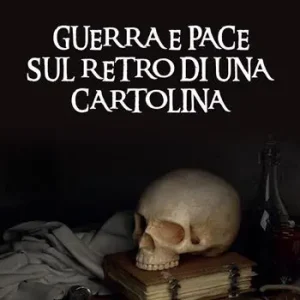 Guerra e pace sul retro di una cartolina Spedizione Espresso