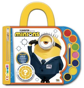 Minions. I colorelli. Valigetta con acquerelli. Ediz. a colori. Ediz. a spirale. Con 7 acquerelli, 1 pennello, 1 pastello a cera bianco e 1 sorpresa Nuovo Arrivo