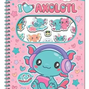 I love axolotl. Puffy sticker. I love scrapbooks. Ediz. a colori. Ediz. a spirale. Con Adesivi Ultime Pezzi