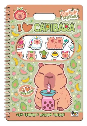 I love capibara. Puffy sticker. I love scrapbooks. Ediz. a colori. Ediz. a spirale. Con Adesivi Non Perdere