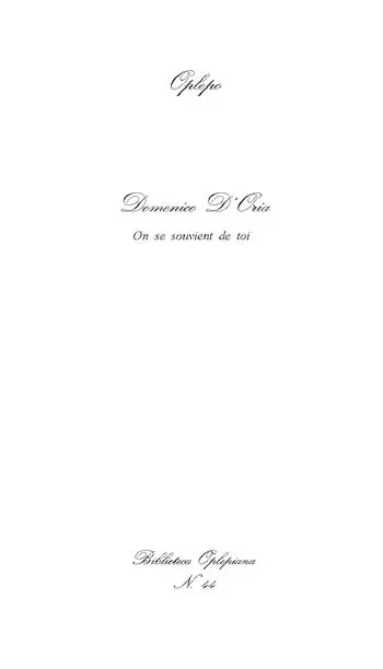 Domenico D‘Oria. On se souvient de toi Reso Gratuito