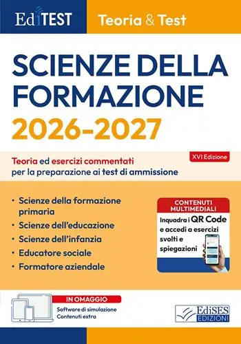 Direttamente Dal Produttore EdiTEST. Scienze della formazione. Teoria ed esercizi commentati per la preparazione ai test di ammissione. Con software di simulazione