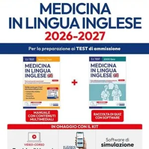 Di Tendenza Kit completo EdiTEST Medicina in lingua inglese. Con espansione online. Con software di simulazione