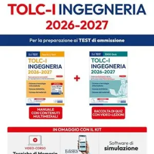 TOLC-I 2026 Kit completo per il test di Ingegneria. Con software di simulazione e video lezioni Offerta Limitata