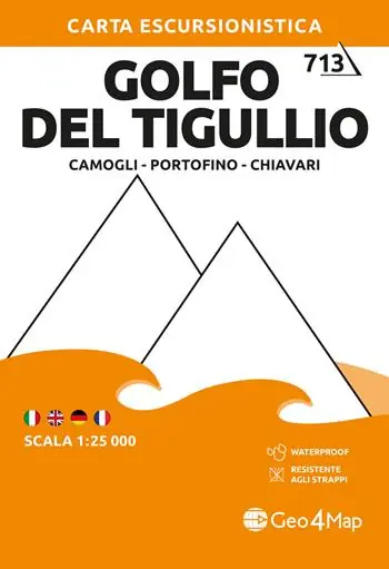 713 Golfo del Tigullio. Camogli-Portofino-Chiavari. Carta escursionistica 1 25.000. Ediz. multilingue Non Perdere