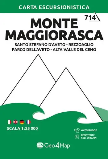 714 Monte Maggiorasca. Santo Stefano D‘aveto-Rezzoaglio-Parco Dell‘aveto-Alta Valle del Ceno. Carta escursionistica 1 25.000. Ediz. multilingue Esclusivo