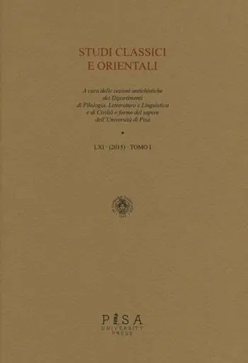 Studi classici e orientali (2015). Vol. 61 1 Compra Adesso