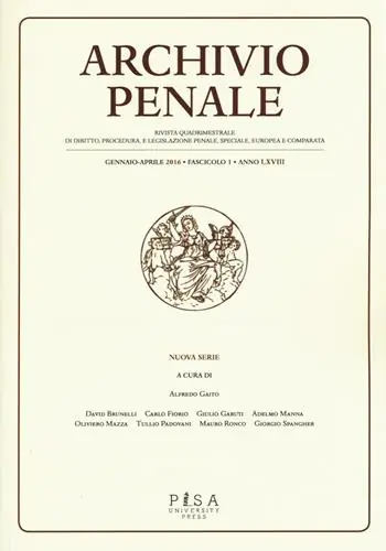 Archivio penale. Rivista quadrimestrale di diritto, procedura e legislazione penale, speciale, europea e comparata (2016). Vol. 1 Sconto