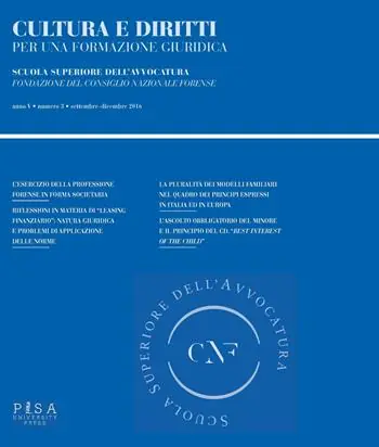 Cultura e diritti. Per una formazione giuridica (2016). Vol. 3 Ultima Occasione