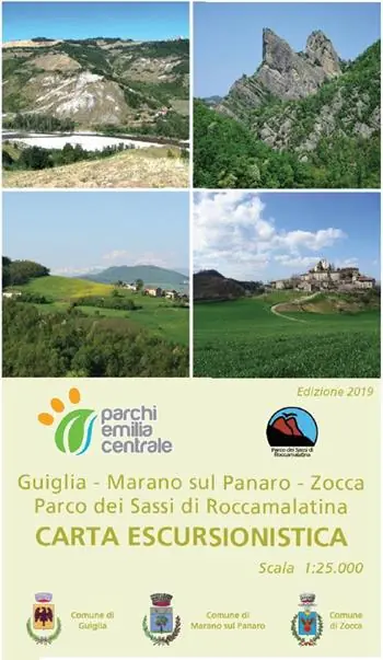 Carta escursionistica Guiglia, Marano sul Panaro, Zocca. Parco dei Sassi di Roccamalatina. Scala 1 25.000 Scelto Dai Clienti